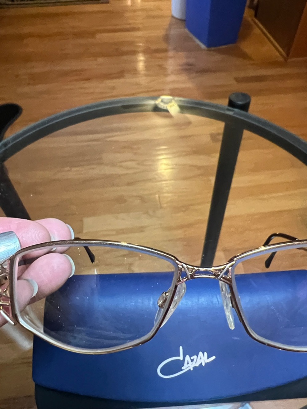 Cazal Gold Frame Eyeglasses with Black Temple Tips - Picture 8 of 8